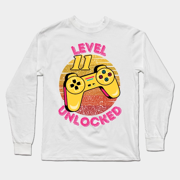Level 11 Unlocked Long Sleeve T-Shirt by ThyShirtProject - Affiliate